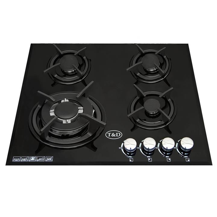 اجاق گاز صفحه ای شیشه ای تی اند دی مدل TD115E T And D TD115E Glass Gas Hob